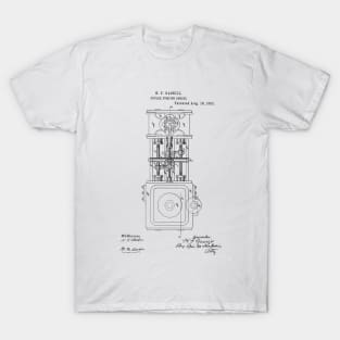 Duplex Pumping Engine Vintage Patent Hand Drawing T-Shirt